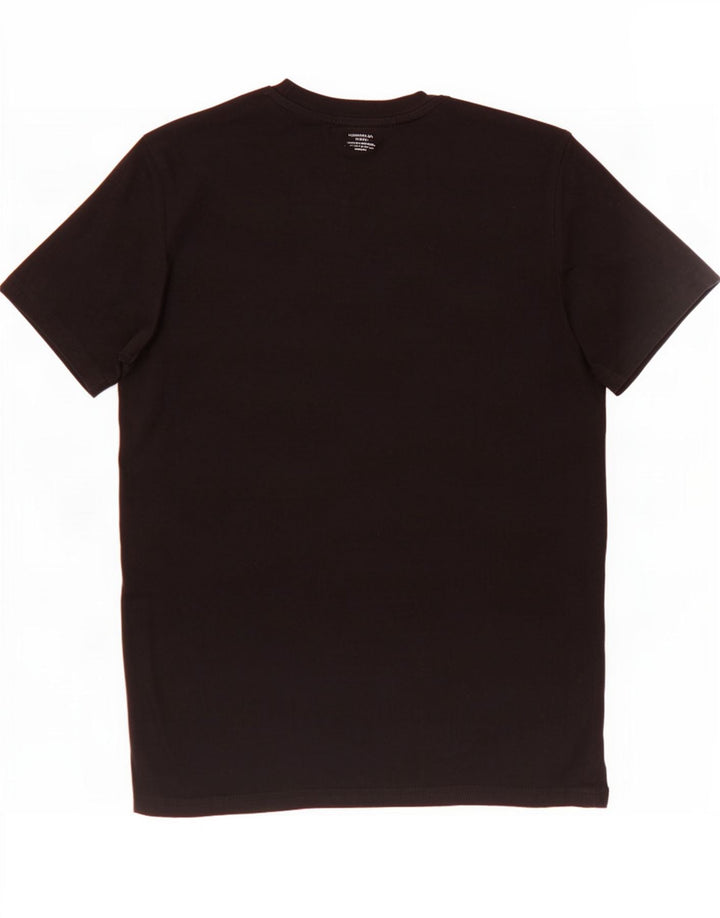 Camiseta masculina gráfica Champion pequena de algodão preto