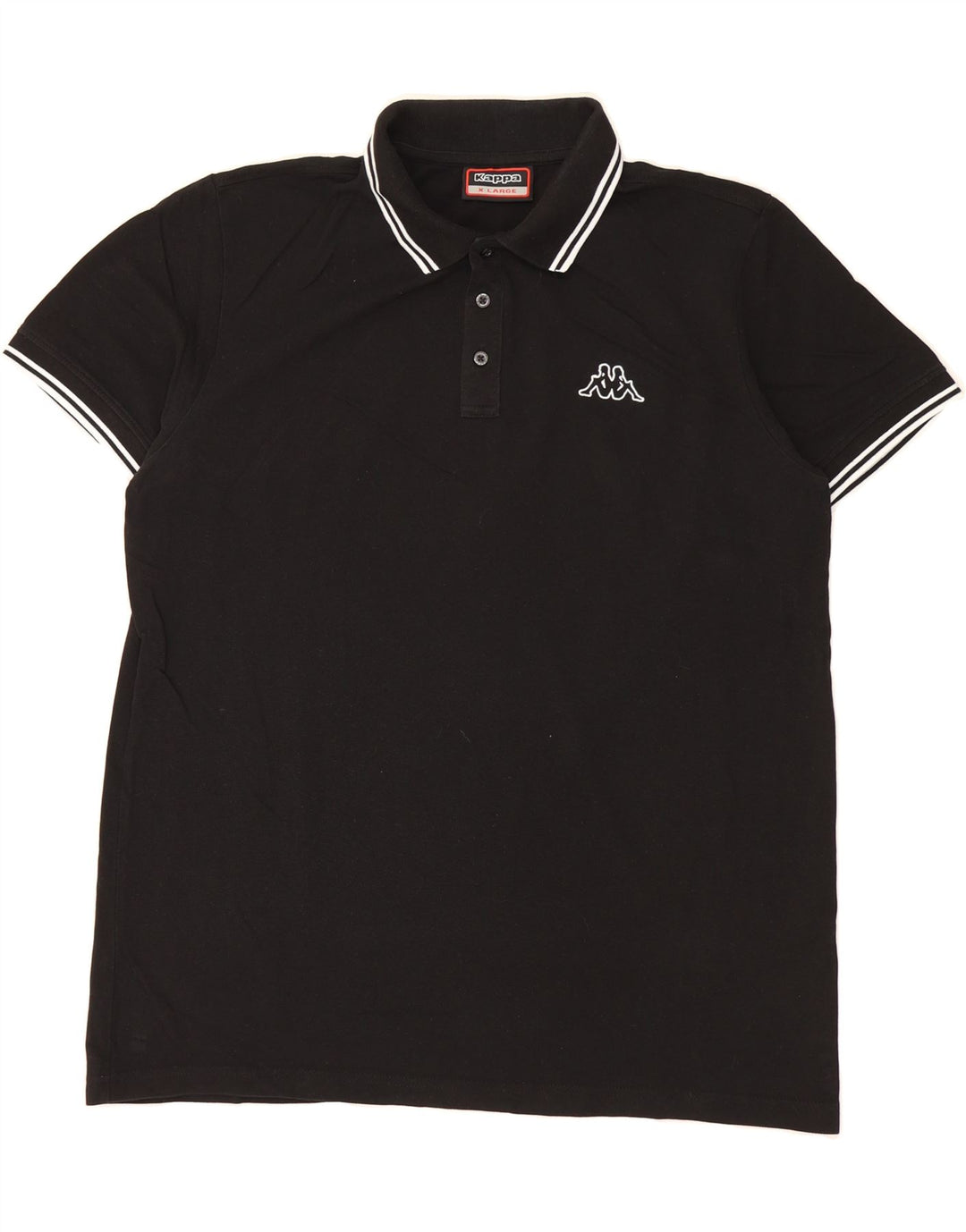 KAPPA Mens Polo Shirt XL Black Cotton Vintage Kappa and Second-Hand Kappa from Messina Hembry 