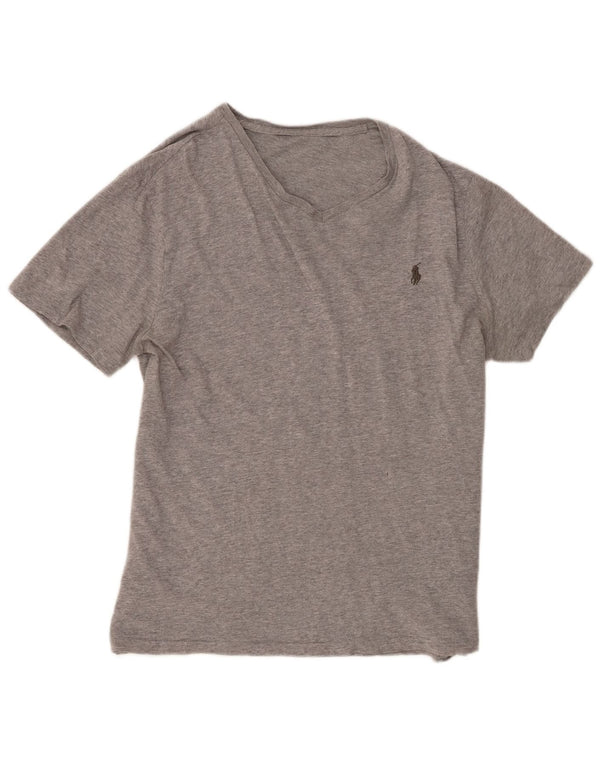 Camiseta masculina Polo Ralph Lauren Top cinza médio algodão