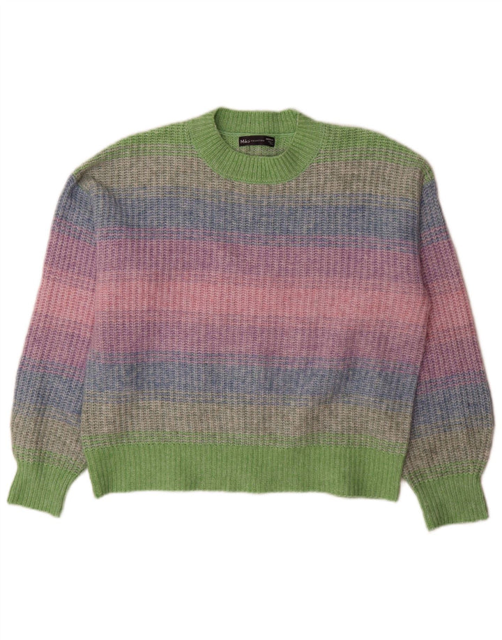 Suéter feminino Marks & Spencer com gola redonda Reino Unido 14 médio multicolorido