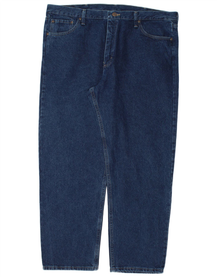 Wrangler Mens Straight Jeans W40 L30 Azul Marinho Algodão