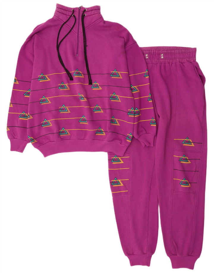 Rodeo feminino gráfico completo agasalho EU 40 médio rosa geométrico retrô