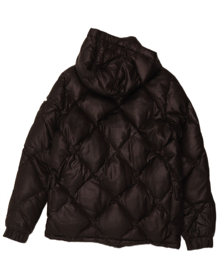 Jaqueta masculina acolchoada com capuz G-Star UK 38 poliéster preto médio