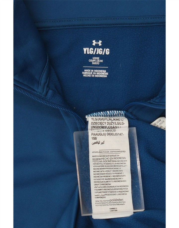 UNDER ARMOUR Meninos moletom com zíper e gola 11-12 anos grande azul
