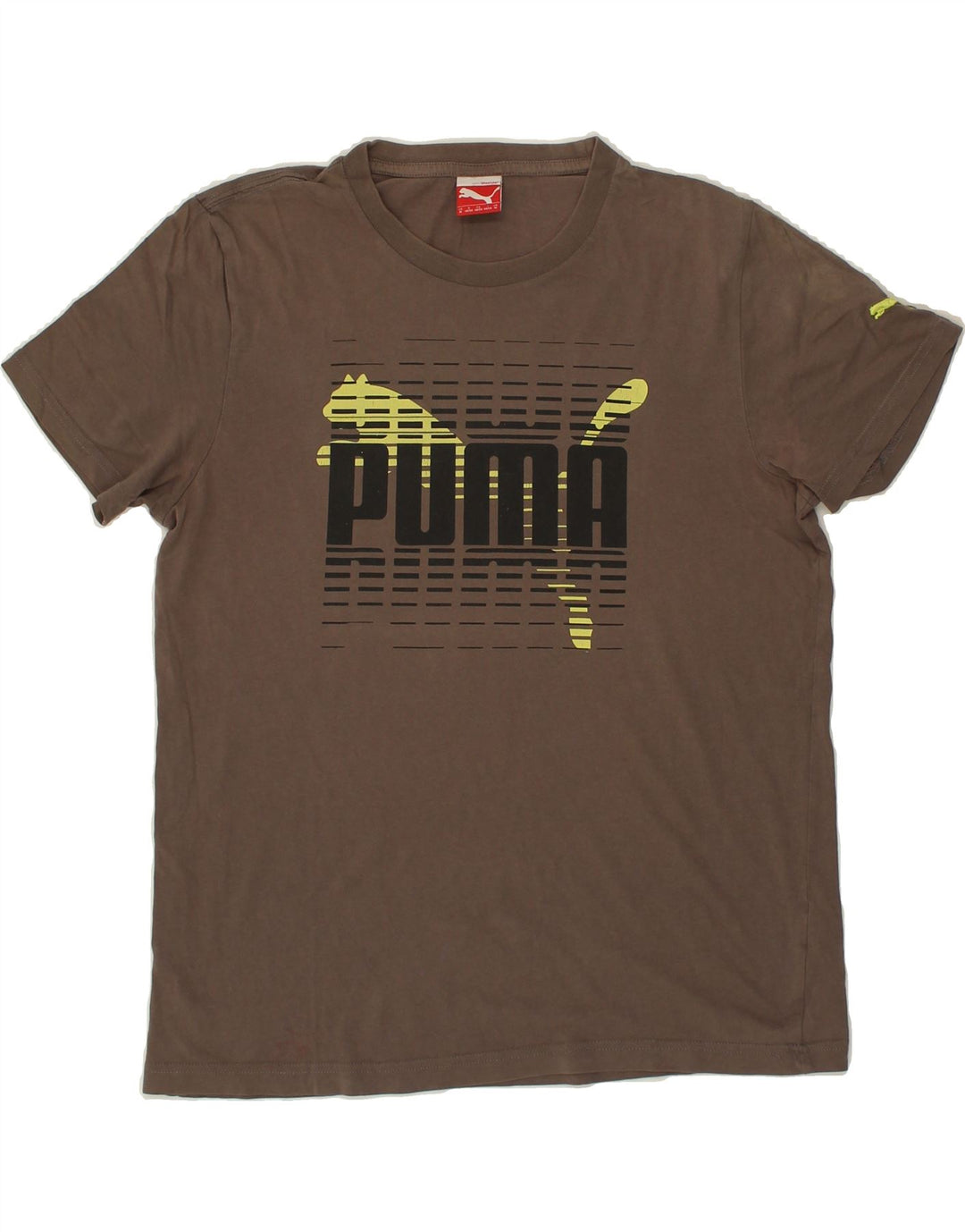 PUMA Mens Graphic T-Shirt Top Medium Grey Vintage Puma and Second-Hand Puma from Messina Hembry 
