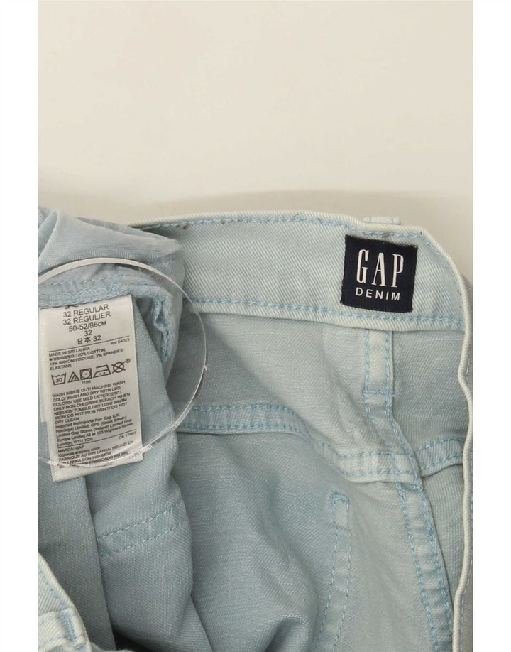 Jeans recortados femininos Gap W32 L26 algodão azul