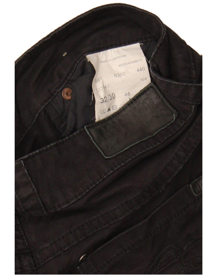 Calça feminina casual reta MUSTANG W32 L30 algodão preto