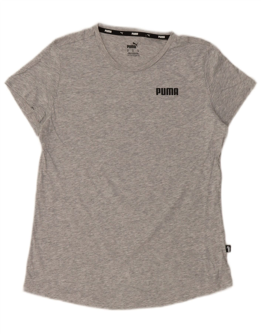 Camiseta feminina Puma Top UK 12 algodão cinza médio
