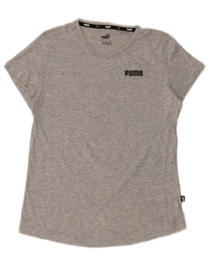 Camiseta feminina Puma Top UK 12 algodão cinza médio