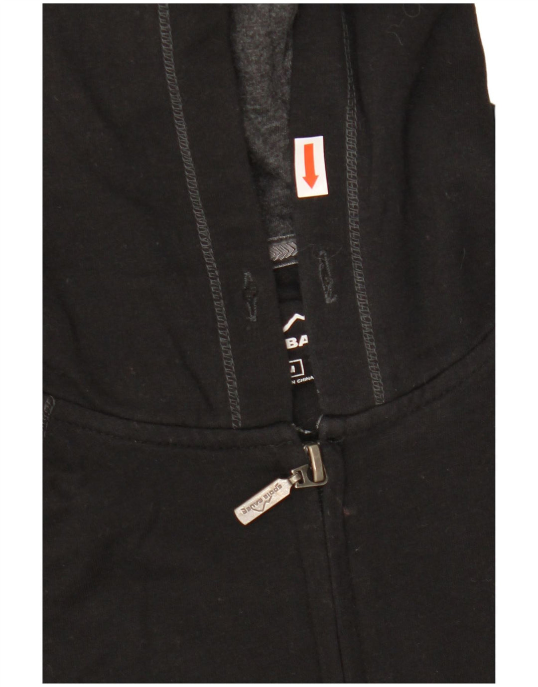 EDDIE BAUER Suéter feminino com capuz e zíper Reino Unido 14 algodão preto médio