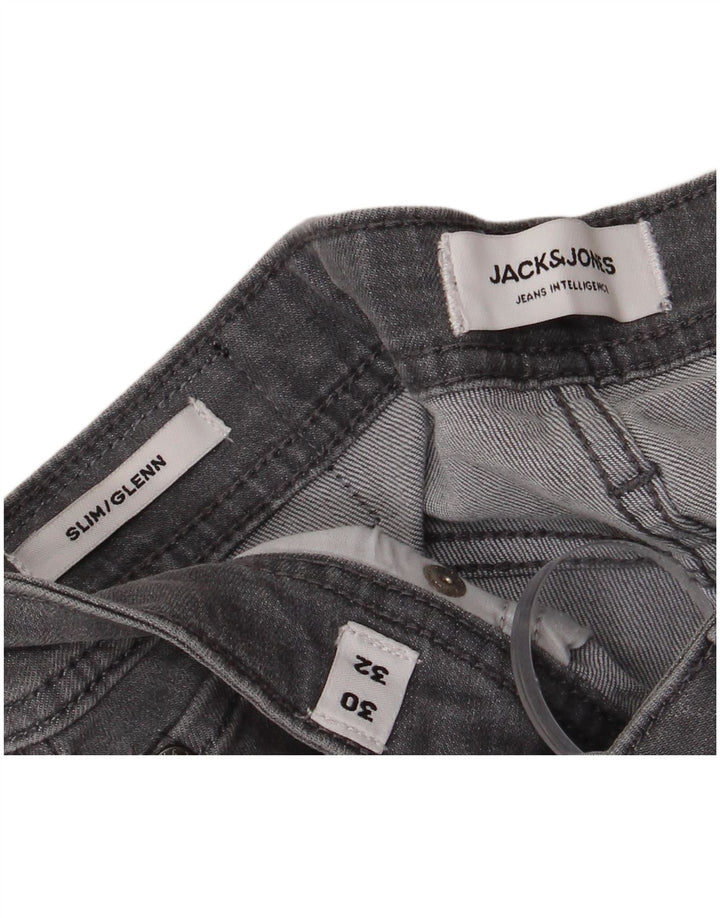 JACK & JONES Masculino GLENN Slim Jeans W30 L32 Algodão Cinza