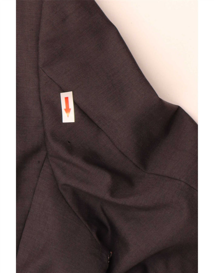 Jaqueta blazer masculina de 2 botões Hugo Boss EU 58 4XL cinza lã virgem clássica
