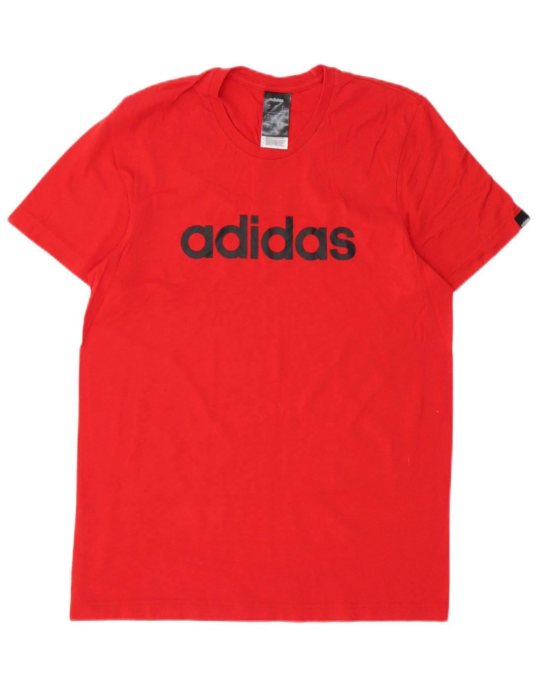 ADIDAS Mens Graphic T-Shirt Top Pequeno Algodão Vermelho