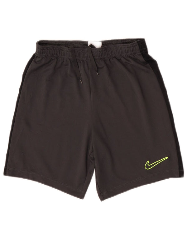 Shorts esportivos Nike Boys 10-11 anos médio preto colorblock poliéster