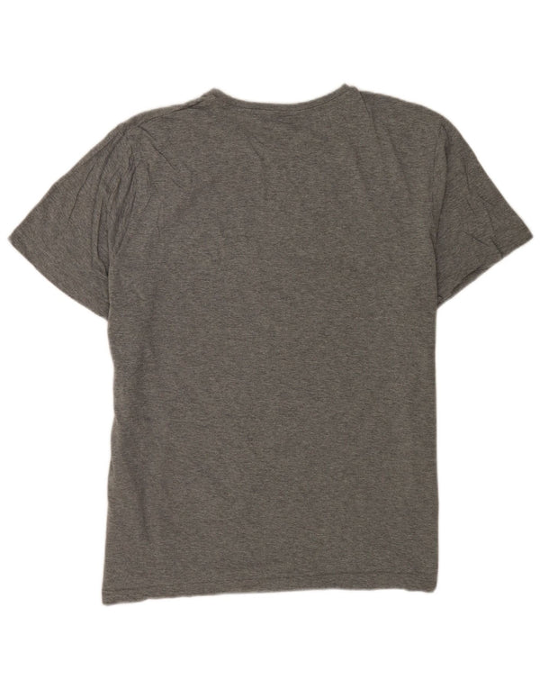 Camiseta masculina Puma Graphic 2XL algodão manchado cinza