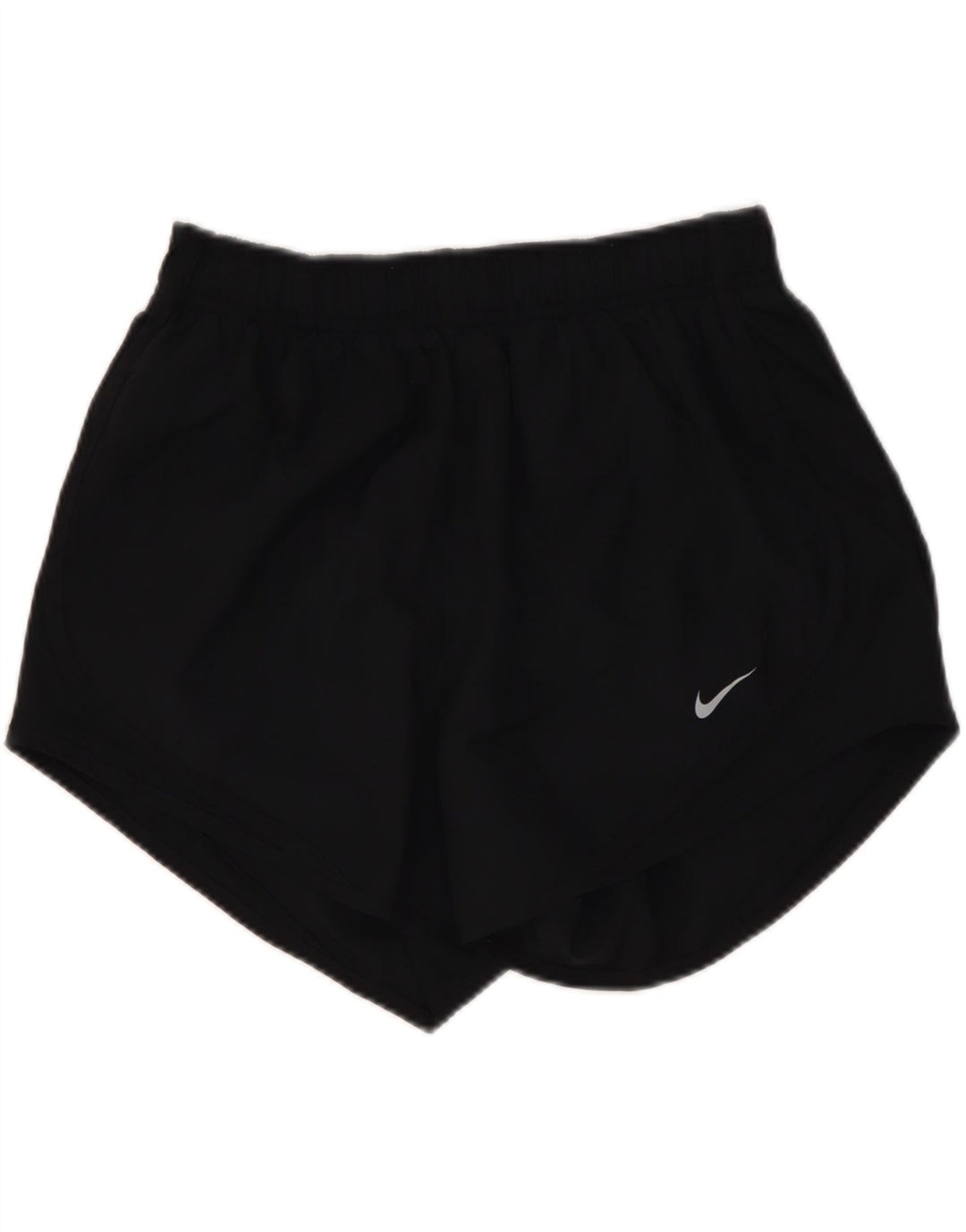 NIKE Womens Dri Fit Sport Shorts UK 10 Pequeno Poliéster Preto