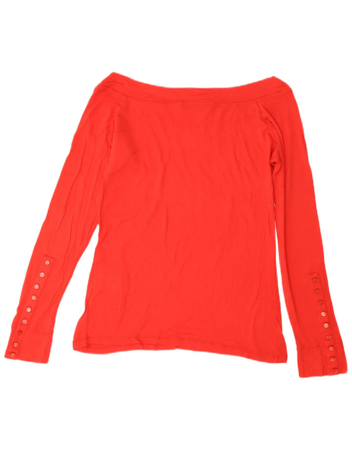 Liu Jo Top gráfico feminino cropped manga comprida IT 44 médio vermelho