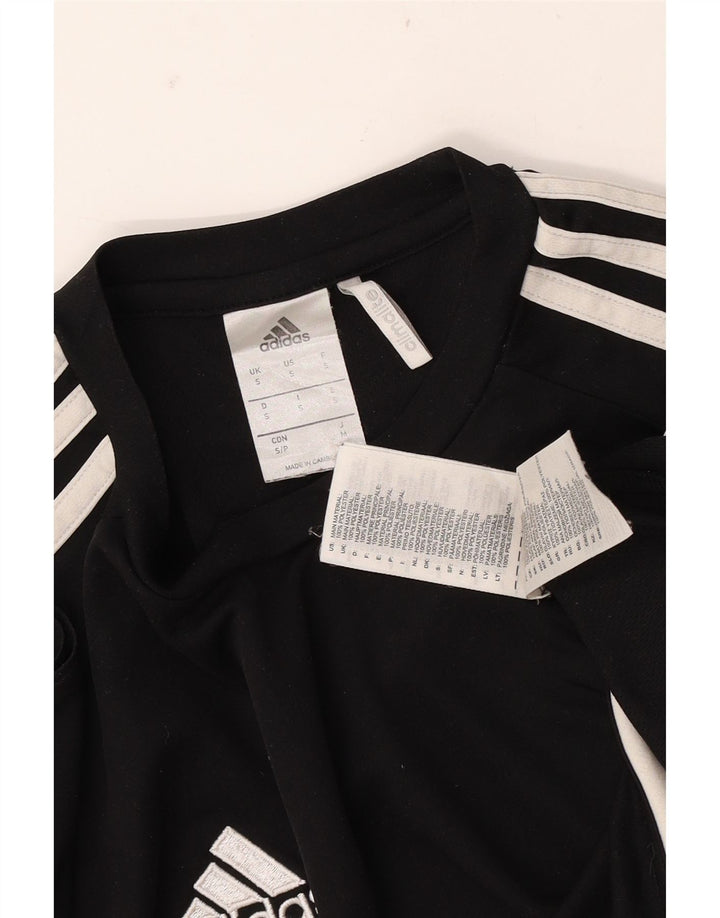 ADIDAS Mens Climalite Camiseta Top Pequeno Preto Colourblock Poliéster