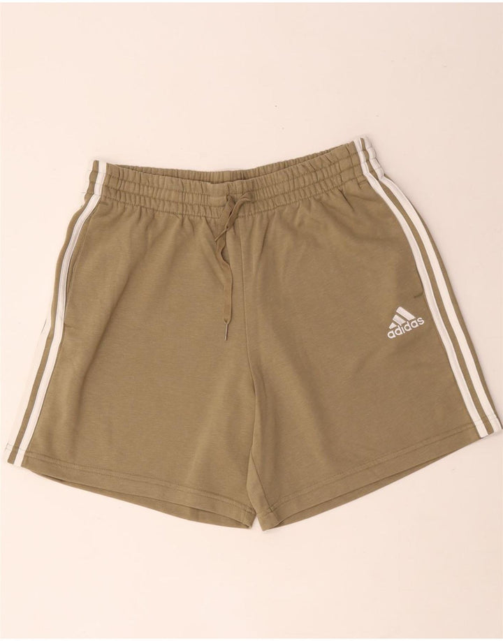 Shorts esportivos masculinos Adidas grande algodão verde
