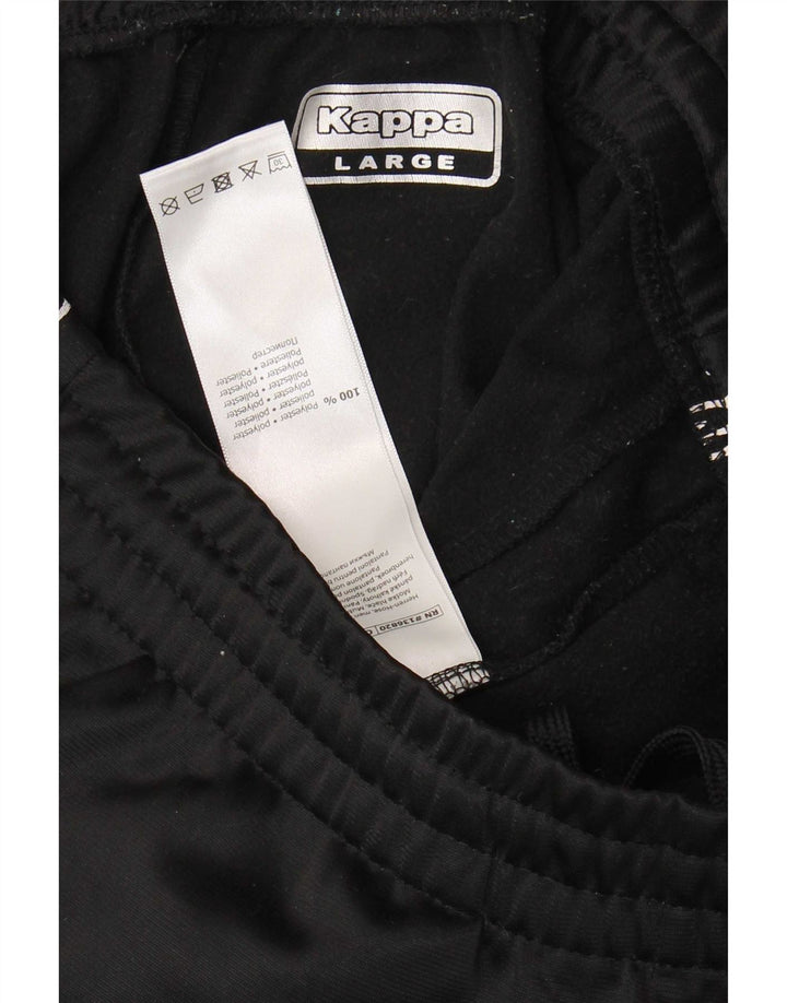 Kappa Mens Graphic Tracksuit Calça Joggers Grande Poliéster Preto