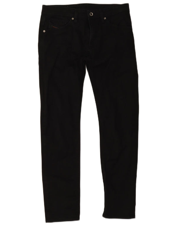 Diesel masculino slim fit jeans reto W32 L31 algodão preto