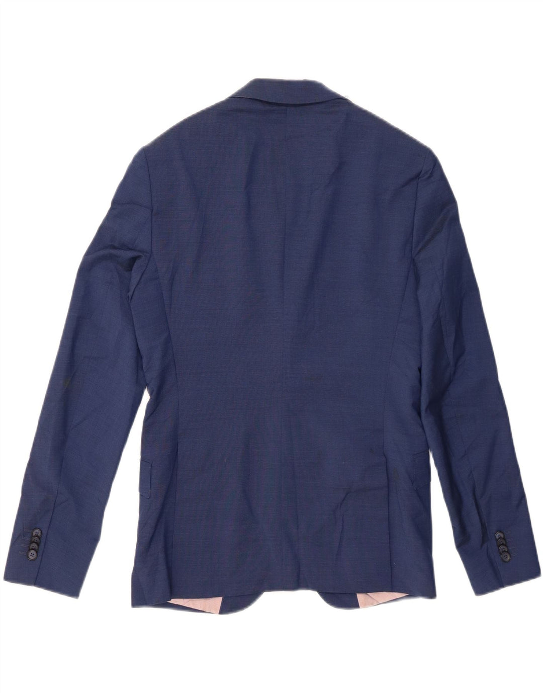 Jaqueta blazer masculina Zara com 2 botões UE 46 pequena lã azul
