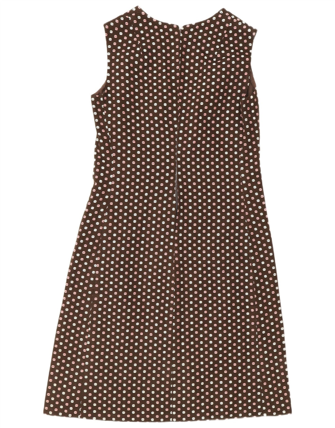 Conjunto feminino vintage de 3 botões e 2 peças IT 48 XL marrom bolinhas
