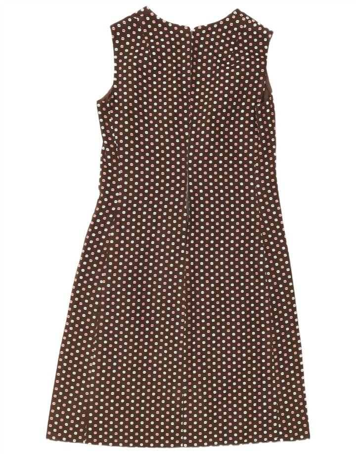 Conjunto feminino vintage de 3 botões e 2 peças IT 48 XL marrom bolinhas