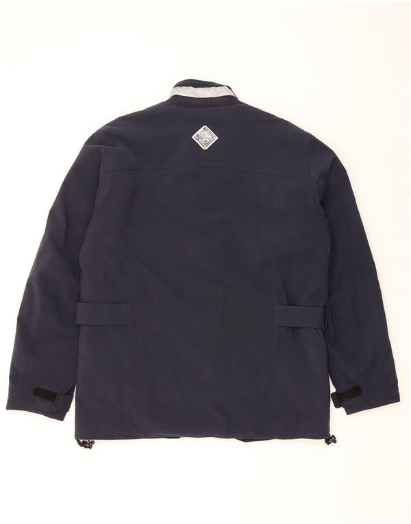 Tucano Urbano Mens Utility Jacket UK 42 XL Navy Blue Colourblock Nylon