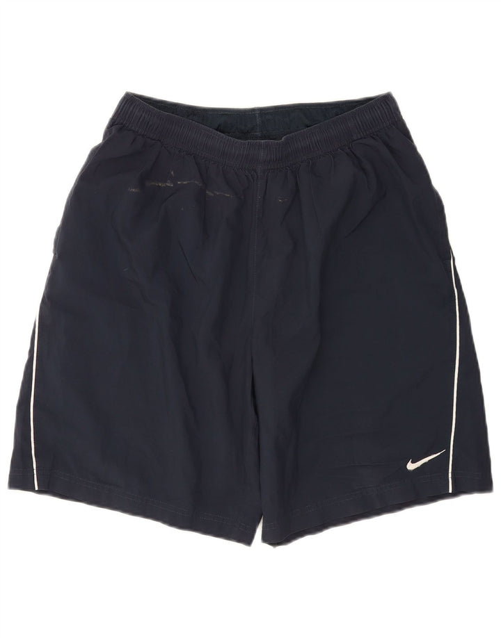 Shorts esportivos masculinos Nike Dri Fit médio azul marinho poliéster