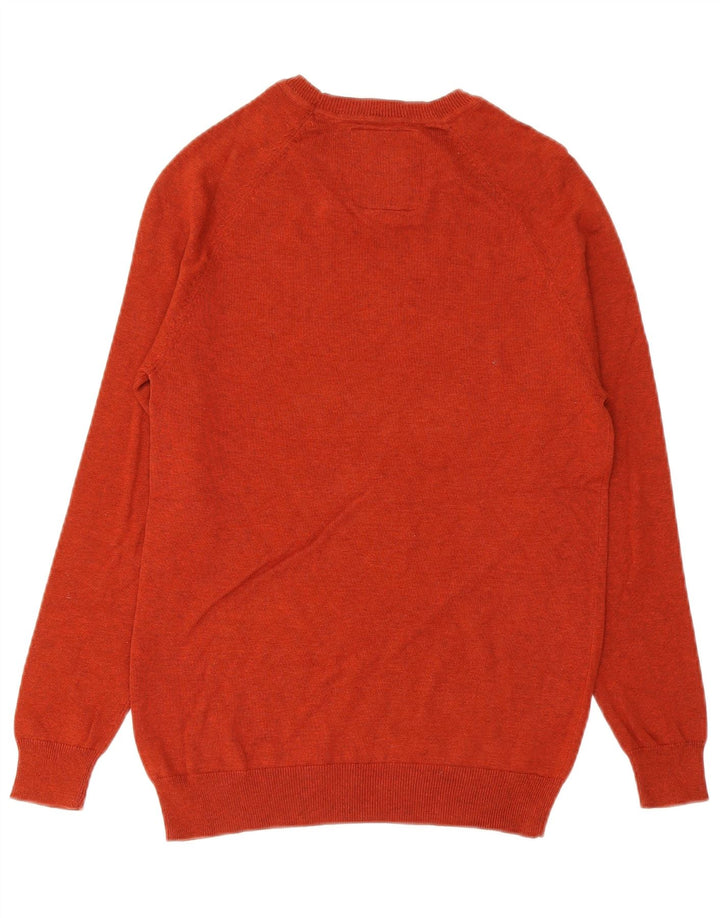 Suéter masculino Superdry com gola canoa e algodão laranja pequeno
