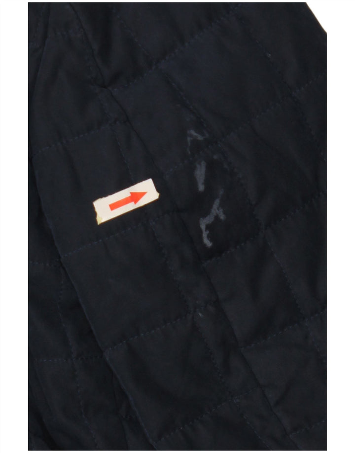 Casaco feminino acolchoado com capuz NAUTICA UK 14 grande poliéster azul marinho