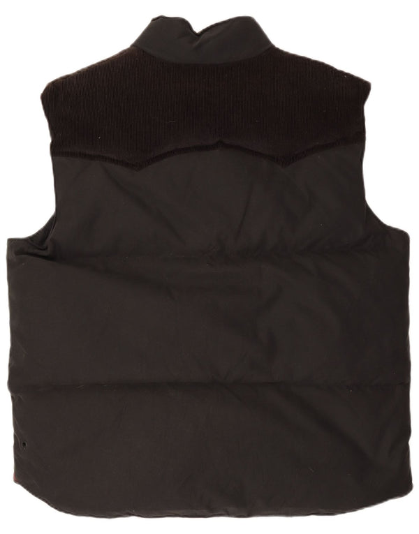 Colete acolchoado masculino Adidas UK 42 XL preto colorblock poliamida