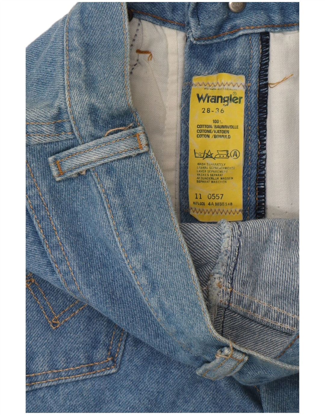 Jeans Wrangler Feminino Slim W28 L36 Azul Algodão