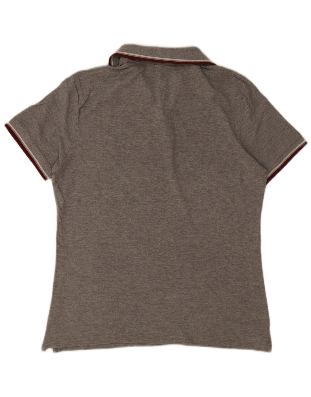 Camisa polo masculina Diadora grande algodão listrado cinza