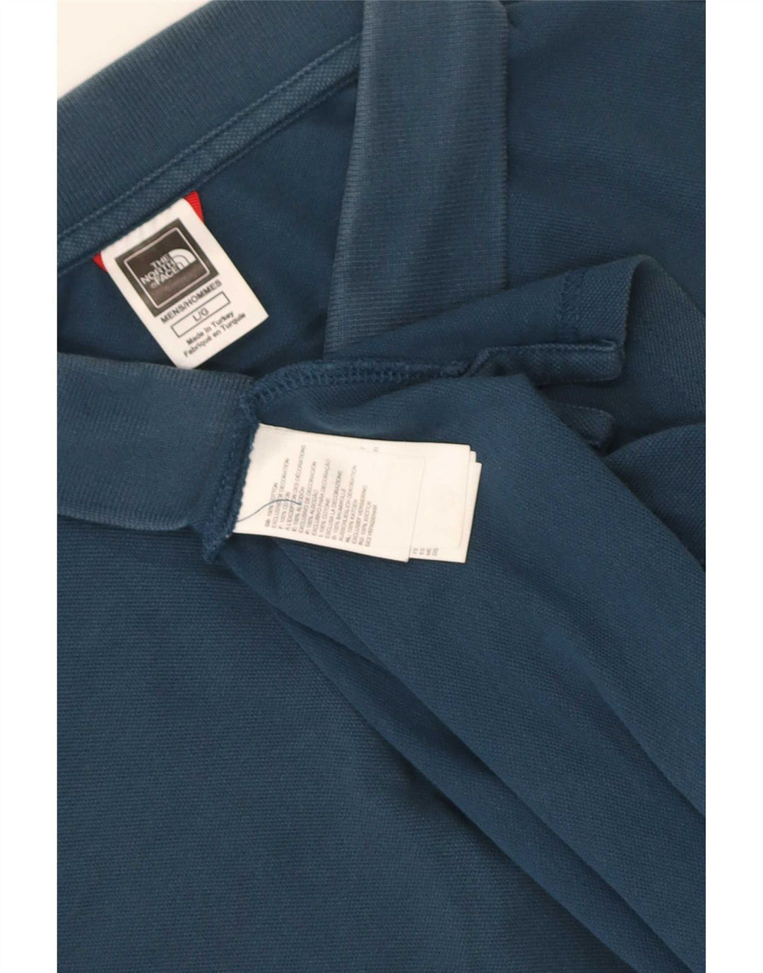 Camisa polo masculina The North Face grande algodão azul