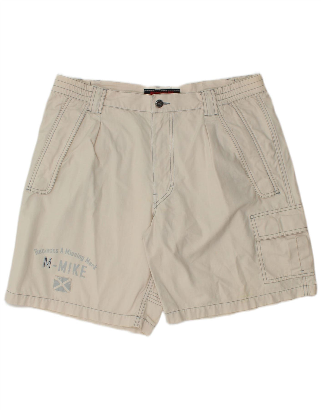 Shorts cargo gráfico masculino Murphy & Nye W38 XL algodão branco
