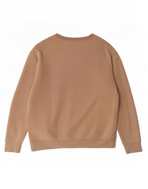 Nike feminino oversized moletom jumper reino unido 10 pequeno bege algodão