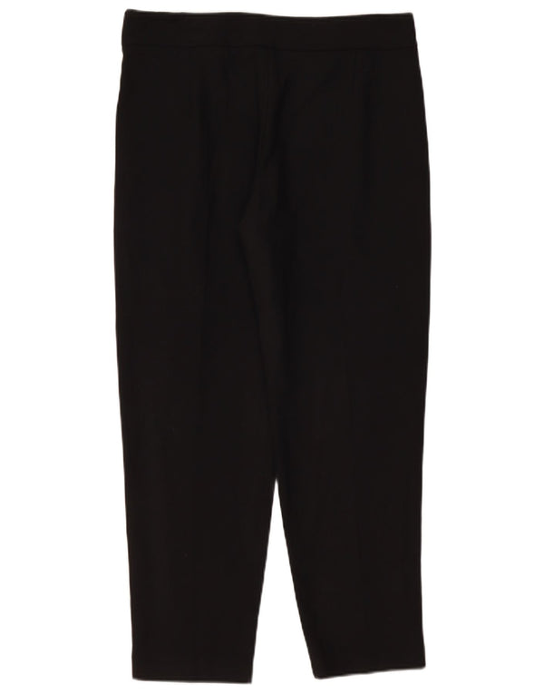 Calça cortada feminina French Connection UK 12 médio W32 L26 preta