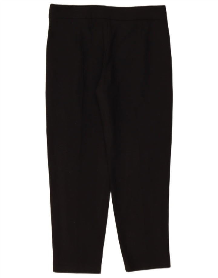 Calça cortada feminina French Connection UK 12 médio W32 L26 preta