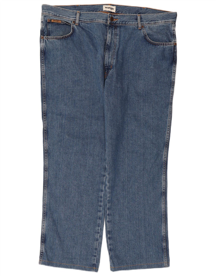 Wrangler Masculino Texas Straight Jeans W42 L28 Azul Algodão