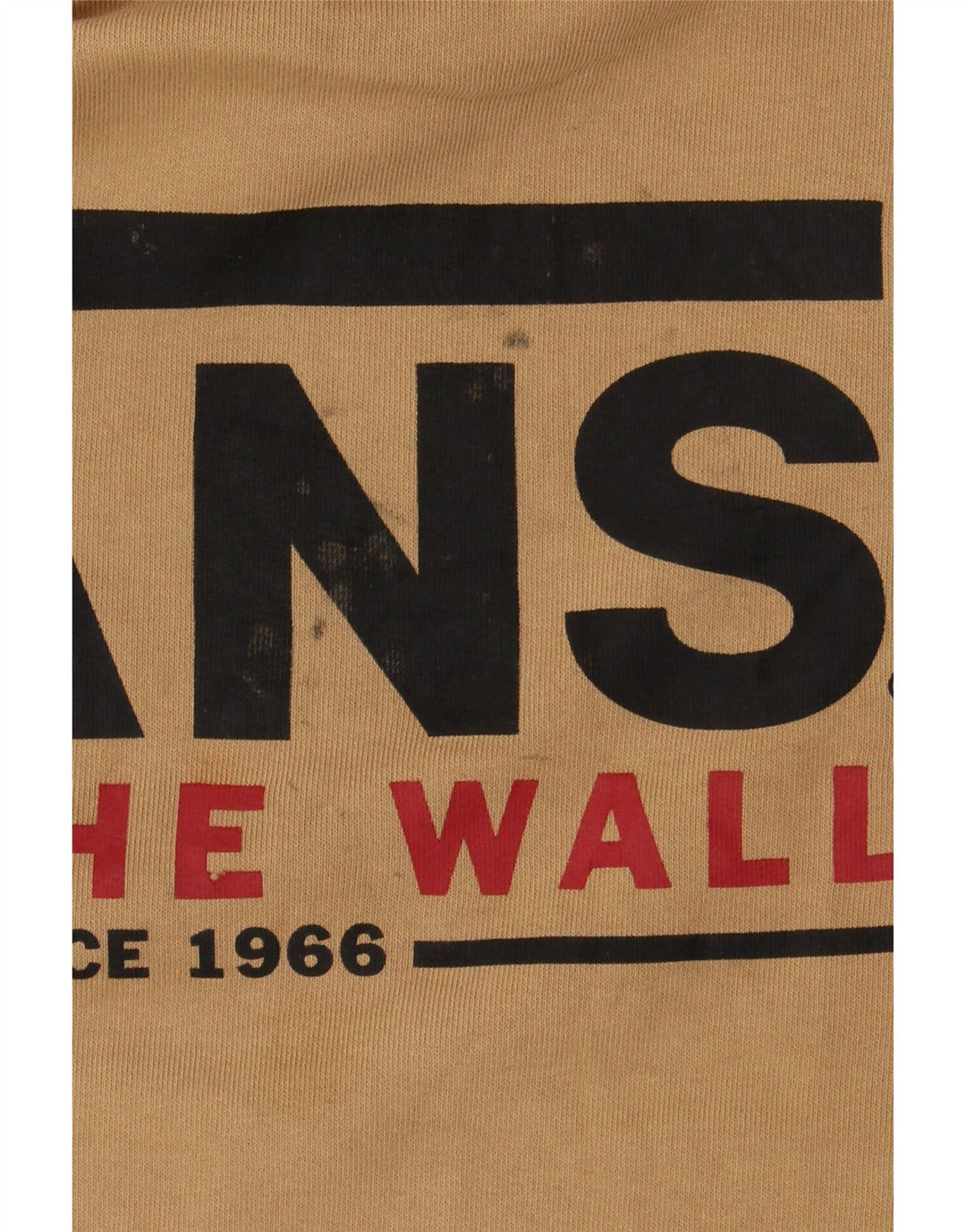 Vans masculino gráfico moletom com capuz pequeno algodão bege