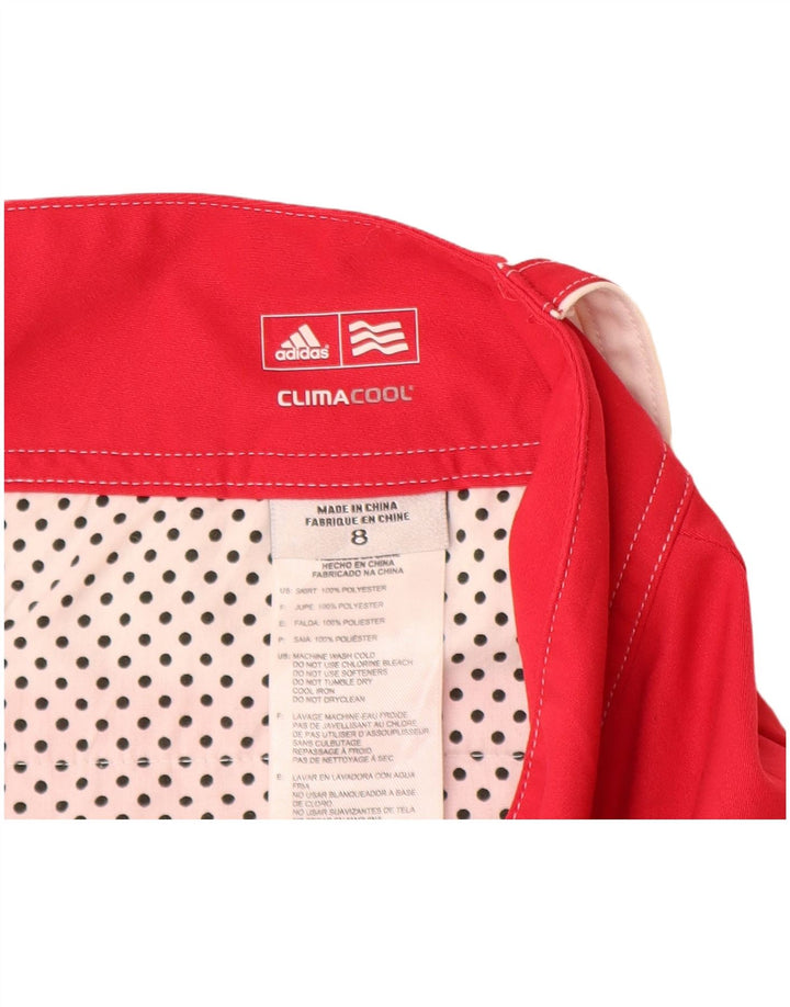 Adidas Womens Climacool Mini Saia US 8 Médio W30 Poliéster Vermelho