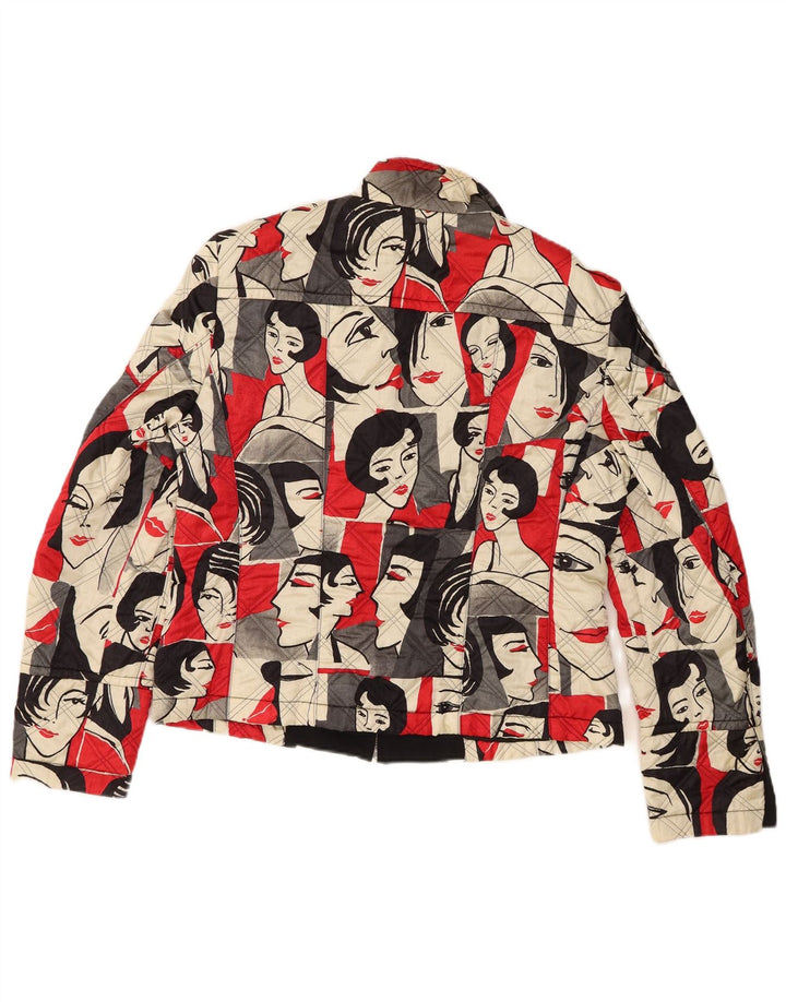 Jaqueta bomber gráfica feminina Apriori UK 14 grande acetato multicolorido