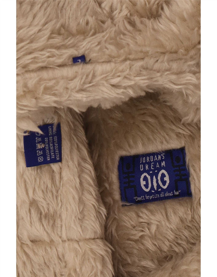 Sobretudo Sherpa Masculino Vintage Reino Unido 40 Poliéster Verde Grande