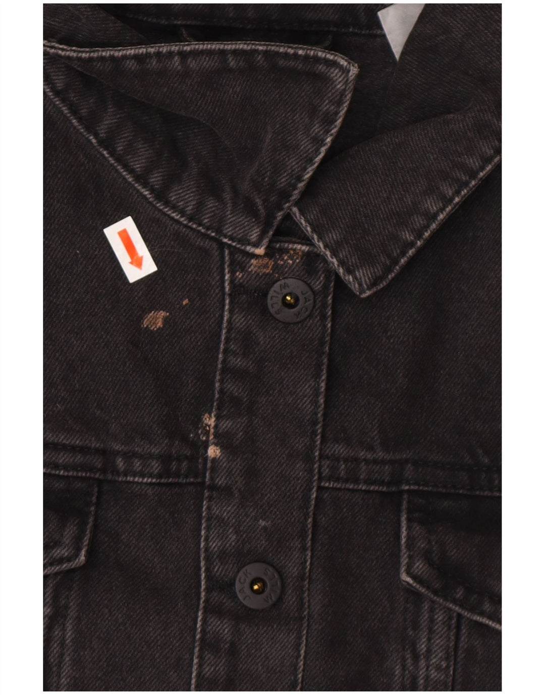 Jaqueta jeans feminina grande JACK WILLS Reino Unido 10 algodão cinza pequeno