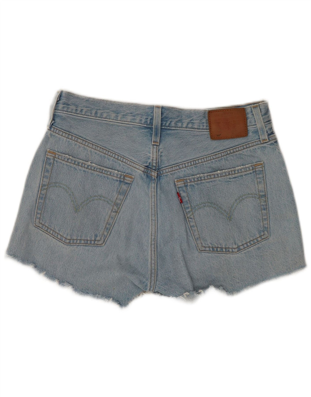 Shorts jeans feminino Levi's W27 pequeno algodão azul
