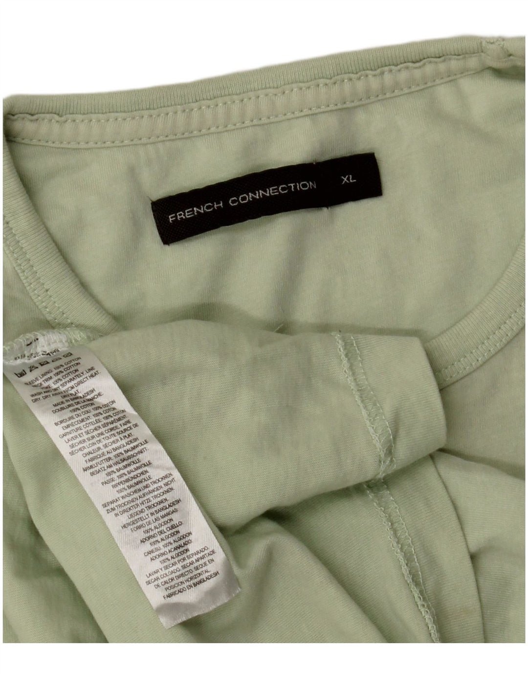 Camiseta masculina French Connection Top XL algodão verde