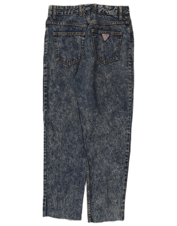 Guess Womens Georges Marciano Acid Wash Tapered Jeans W31 L25 Azul