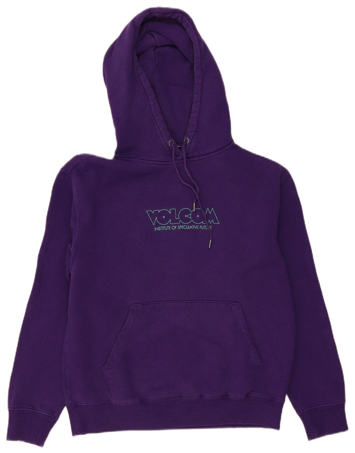 VOLCOM feminino gráfico oversized moletom com capuz Reino Unido 10 pequeno roxo